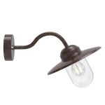 Nordlux Luxembourg Wandleuchte Metall und Glas Rostig | IP54 - Geeignet für E27