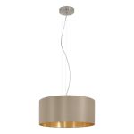 Eglo Pendelleuchte Maserlo Stahl Satin-Nickel | Geeignet für 3x E27