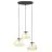 Brilliant Kaizen Pendelleuchte Glas Pendelleuchte Metall Schwarz Beige | 400mm - Geeignet für 3x E27