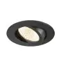 SLV New Tria 68 Spot Aluminium Schwarz Rund 11W 700lm 60D - 918-930 Dim To Warm | Ausschnitt 68mm -  Höchste Farbwiedergabe
