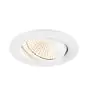 SLV New Tria 68 Spot Aluminium Weiß Rund 8.3W 705lm 60D - 927 Extra Warmweiß | Ausschnitt 68mm -  Höchste Farbwiedergabe - Dimmbar 