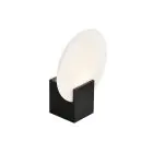 Nordlux Hester Wandleuchte Glas Schwarz - 9.5W 900lm - 930 Warmweiß | IP44 - Höchste Farbwiedergabe - 3-Stufen Dimmbar