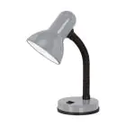 Eglo Tischlampe Basic 1 Stahl Silber | IP20 - Geeignet für 1x E27 